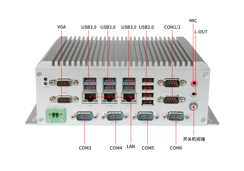 GA-B1701 I5-7200U嵌入式工控机(图4) GA-B1701 I5-7200U嵌入式工控机(图4)