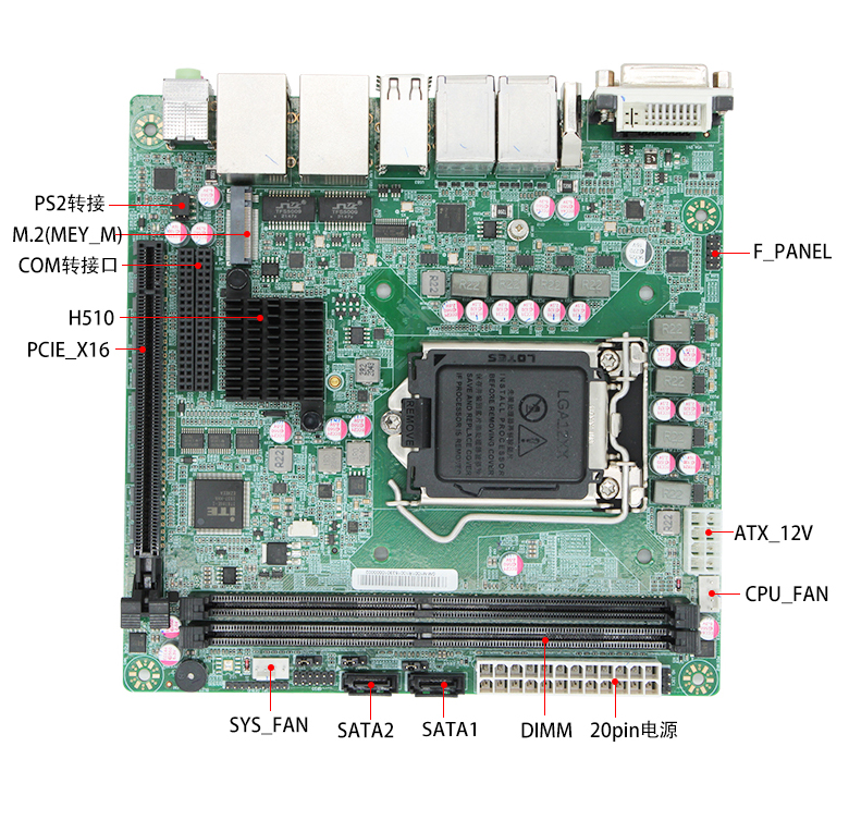 英特尔GM-M1001工控主板(图5) 英特尔GM-M1001工控主板(图5)